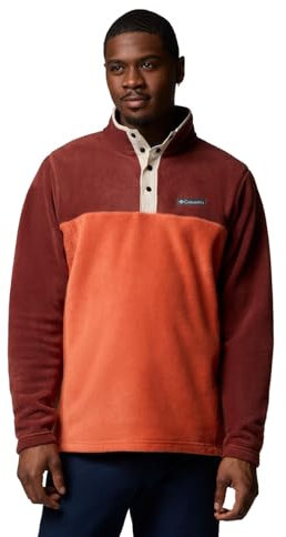 Columbia Men's Steens Mountain Half Snap 2, Fleece Pull Over, Tuscan/Spice, M