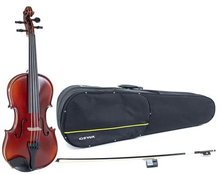 GEWA Violingarnitur Ideale VL 2 – 1/4 spielfertig, Carbon Bogen, Larsen Aurora Saiten, Violinformetui
