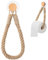 Porte-papier toilette autocollant en bois - Sans perçage - Décoration vintage - Décoration bohème - Corde pour cuisine, salle de bain, toilettes