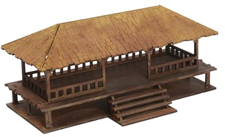 Harilla Kits de maquettes en bois Maison, Maison en bois à monter soi-même, Maison à assembler non peinte à la main, Modèles 1/72, Décor de table de sable à, c