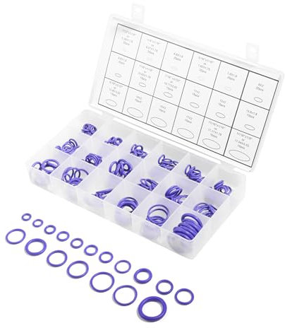 Flaconi 270PCS Joint Climatisation Voiture,Joint Torique Caoutchouc,Joint Torique,Joints Toriques,Joint de Tuyau en Caoutchouc,Convient pour la Réparation des Conduits de Climatisation Automobile