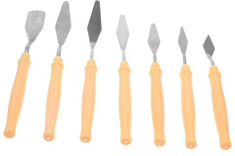CORHAD Painting Mixing Tools 7pcs Palette Scraper Set Spatula for Artists Painters Mixing Stick