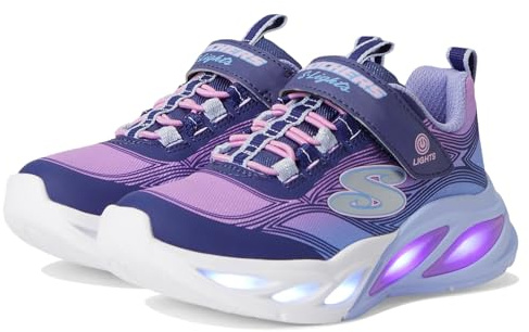 Skechers Cosmic Glow Mädchen Sneaker, Marineblau/mehrfarbig, 24 EU