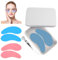 BEPSYOM 2 Paar Augenpads Wiederverwendbar Silikon Umweltfreundlich Eye Pads Mit Augencreme Applikator aus Metall Reduziert Falten und feine Linien