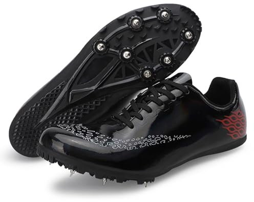Zapatillas de Atletismo con Clavos para Hombre: Zapatillas de Campo Profesionales, Transpirables, para Correr, Saltar en Altura, para competición, Carreras de Larga Distancia