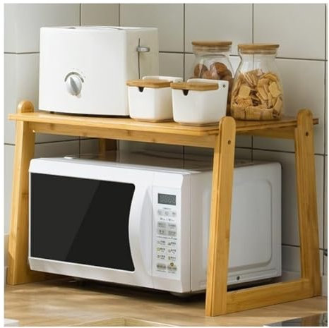 GAOJUNAN Meuble Micro Onde La Table D'étagère De Cuisine Montre Le Support De Stockage De Condiments De Plats De Bols De Fours À Micro-Ondes Etagere Micro Ondes(Yellow,80x35x40cm)