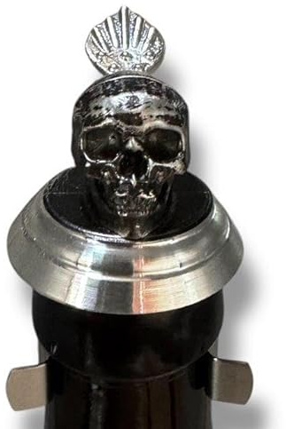 Totenkopf Bierflaschendeckel aus Zinn, Vintage-Design Kronkorken, Wiederverwendbarer Flaschenverschluss für Standardflaschen, Zinndeckel Skull