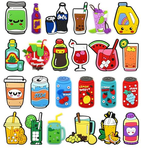 Beach Theme Shoe Charms Set — Cute PVC Accessories Soft Durable Colorful DIY Decorations Summer Sandals Clogs Buttons Fun Gift 22PCS