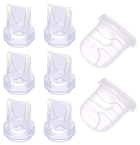 lasuroa 2stk Silikonmembranen & 6stk Entenschnabelventile für Eufy, Ersatzteile für Milchpumpen Kompatibel mit Eufy E10/S1/S1 Pro, Lansinoh Discreet Duo, NCVI, Tragbarer Milchpumpe NICEGREEN