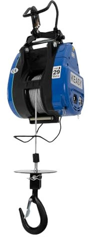 220 V, paranco elettrico con telecomando senza fili, portata 250 kg, verricello elettrico con corda in acciaio da 30 m, per colonne, pilastri e gru