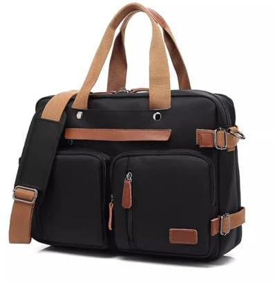 ZZlei2yu-12 laptoptasche 15,6/17,3-Zoll-Handheld-Aktentasche mit großem Fassungsvermögen, Schulter-/Schulter-Laptoptasche, multifunktionale Business-Tasche Notebook Tasche(Schwarz,17.3 inches)