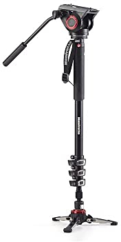 Manfrotto Xpro Aluminum Video Monopod With 500 Series Video Head, Black (MVMXPRO500US)