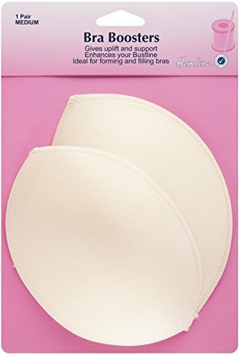 Hemline h964.m/Skin | 1 Pair Skin Tone Covered Foam Bra Boosters | Medium by Hemline