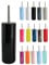 MSV Brosse WC Porte-Balai Toilette Pot à Balai „Inagua“ Ensemble WC à Poser en Polystyrène Balayette avec Manche en Acier Inoxydable Noir