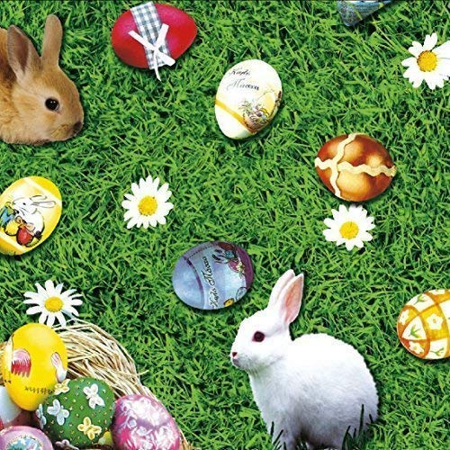 Wachstuch Tischdecke Meterware Ostern Ostereier Osterhase K764-1 Größe wählbar in eckig rund oval (100 x 140 cm eckig)
