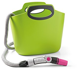 G.F. GF Garden Aquapop 30 Gartenschlauch, ausziehbar, 30 m, gebrauchsfertig, mit praktischer Plastiktasche, Limettengrün, zur Bewässerung von Gärten, Balkonen, Terrassen und Wintergärten