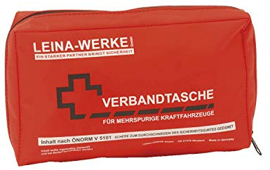 Leina Werke GmbH REF30020 KFZ-Verbandtasche ÖNORM V5101, Red/White
