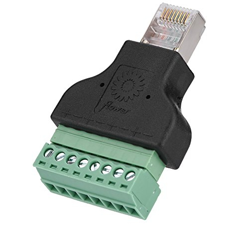 Zerone RJ45 Stecker auf 8 Pin Schraubanschluss DVR Ethernet Connector Converter Adapter