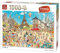 King International 55843 Comic Cartoon Paris Puzzle 1000 Teile, Farbig, 68x49 cm