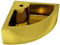 vidaXL Waschbecken mit Überlauf Eck Waschtisch Aufsatzwaschbecken Waschplatz Handwaschbecken Waschschale Badezimmer 45x32x12,5cm Keramik Golden