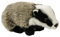 Teddys Rothenburg Kuscheltier Dachs grau/weiß/schwarz 26 cm Plüschdachs by Uni-Toys