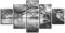 FFFZDCKAY sur Toile Tableaux 5 Parties 5 Panneaux Lakeside Grand Arbre Peintures Noir Blanc Paysage Décor À La Maison pour Le Salon Mur Art Affiche s Toile Photo sans Cadre