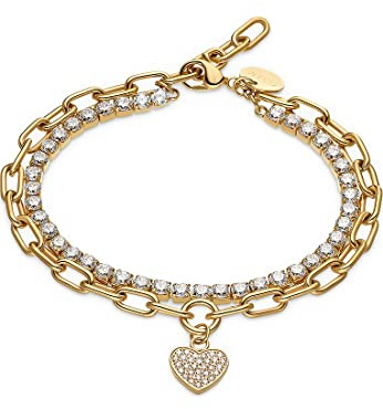 Guido Maria Kretschmer Damen-Armband Edelstahl 71 Zirkonia 32012872