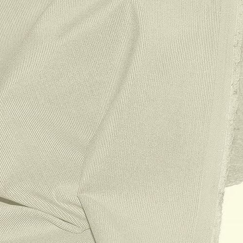 TOLKO 1m Fein Cord Stoff | leichter Baumwoll Cordsamt | Bekleidungsstoff für Hosen Jacken Kleider Hemden | weiche Meterware 140cm breit | uni Baumwollstoffe Nähstoffe günstig kaufen (Beige)