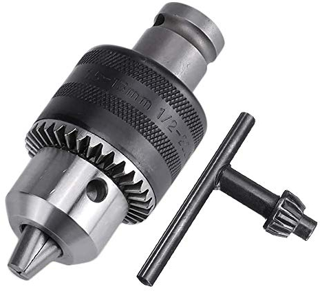 Bestgle 1.5-13mm Capacity Drill Chuck Mount 3/8-24UNF Quick Change Connect Conversion Chuck with 1/2 Inch Socket Square Female Adapter