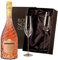 Tsarine Rose Champagne NV 75cl with 2 Royal Scot Diamante Flutes 75cl 12% abv