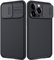 CloudValley Designed for iPhone 13 Pro Case with Sliding Camera Protection, Shockproof Soft Rubber Bumper and Hard Back Protective Case for iPhone 13 Pro 6.1 inch (2021) Black