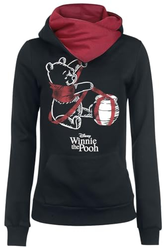 Winnie l'ourson Le Cadeau Femme Sweat-Shirt à Capuche Noir/Rouge S