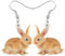 NEWEI Netter Osterkorb Eier Hasen Ohrringe Dangle Anime Osterschmuck Geschenke für Frauen Mädchen Dekorationen Charm (Orange)