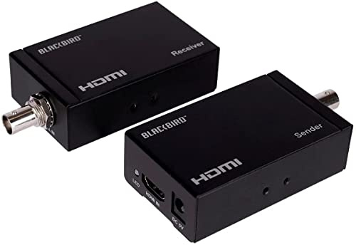 Monoprice Blackbird HDMI Extender Over Coaxial Cable up to 328 Feet (100 Meters) 1080p@60Hz, 6.75Gbps Video Bandwidth, HDCP 1.1, for DVR and DVD