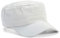 Yuyeran Verstellbare Unisex-Baseballkappe, flache Oberseite, Twill, klassisch, 56-59,9 cm, Kadettenkappe, cremefarben, Large