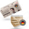 Charlemain 50x Mascherina Chirurgica, Made In Germany, EN 14683 Tipo IIR, Certificata Ce, Protezione Medica Per Bocca E Naso, Bfe > 99%, 3 Strati, Resistente Agli Schizzi, Inodore, Latex Free - Beige