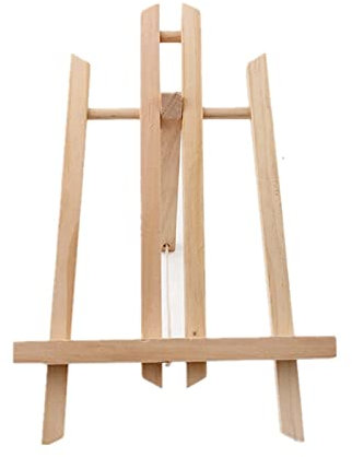 Wooden Small Tabletop Art Display Easels, Desktop Holder Stand, Mini Easel Triangle Frame for Paintings, Weddings, Kids Arts & Crafts