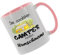 Crealuxe Kaffeetasse - Die Coolsten Camper heißen (Wunschname) - Spruchtasse, Bürotasse, bedruckte Keramiktasse, Tasse mit Spruch, Hochwertige Kaffeetasse, Tasse personalisiert (Rosa)