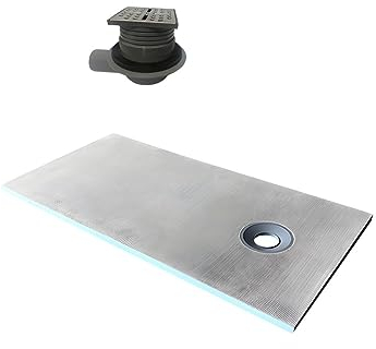 Vente-unique - Receveur à carreler en polystyrène extrudé re-découplable avec siphon - 180 x 90 x 4 cm - DELOS