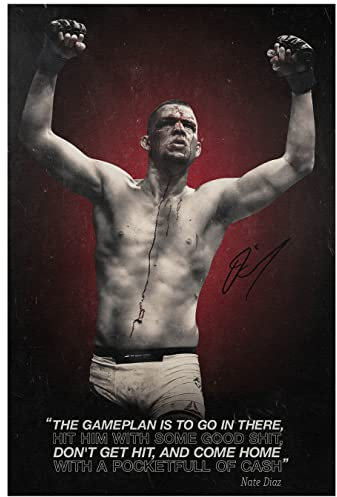 Nate Diaz Zitat | Fotodruck Poster | vorsigniert | Pro Glanzpapier | Größe: A4 (21 x 29,7 cm) | Thr-Spielplan