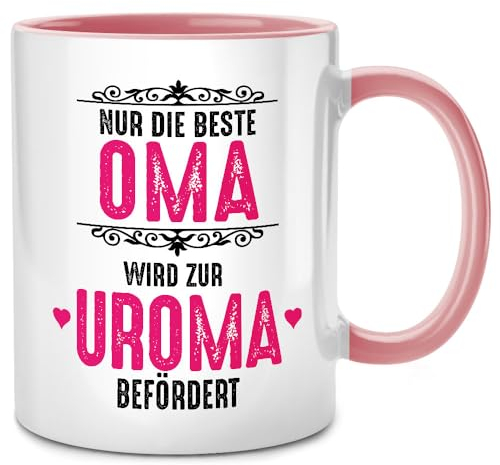 Seness Nur die beste Oma wird zur Uroma befördert Tasse mit Spruch, Mama Geschenk für Oma Geburtstag, Rentnerin Witziges zum Ruhestand, Geschenke Rente, Großmutter, Senioren Renteneintritt Pension
