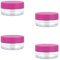 Empty Sample Pots, 4 Pcs Empty Plastic Cosmetic Jars, Clear Travel Cosmetic Container, Mini Cosmetic Containers, for Face Creams, Sample, Make-Up