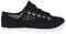 Womens Canvas Shoes Trainers Casual Plimsolls LACE UP Flat Embroidered Pumps Size UK 3-7 (EU 36-40) (Black, UK_Footwear_Size_System, Adult, Women, Numeric, Medium, Numeric_5)
