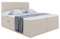 ALTDECOR Boxspringbett mit H3-Matratze (20 cm hoch) mit Bonellfederung + PUR, Topper (4 cm hoch), Polsterbett mit Kopfteil und Bettkasten - LUKI - 180x200 - Beige Inari 22