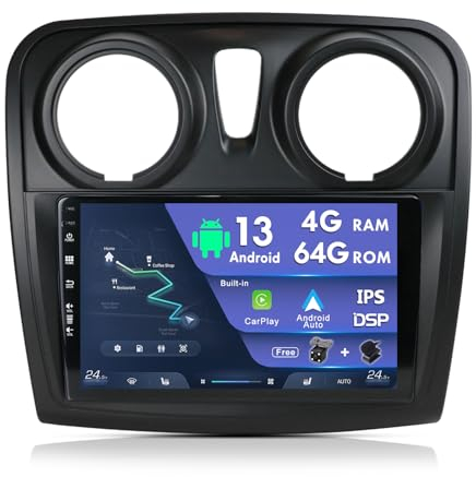 MISONDA 2 Din Android 14 Autoradio Stereo Für Renault Dacia Logan 2 Sandero 2012-2017-GPS/Carplay/DSP/Bluetooth/WIFI-4G+64G