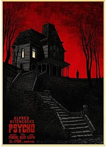 Poster Alfred Hitchcocks Psycho-Poster, Klassisches Vintage-Poster, Kunst, Wandposter Und Drucke, Leinwandgemälde, Heimdekoration 50X70Cm Kein Rahmen