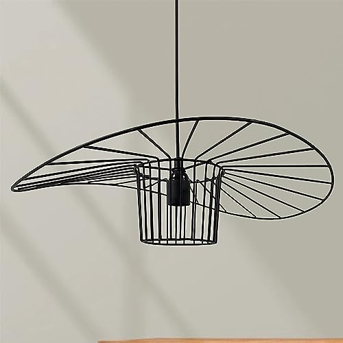 bamyum Genova Vertigo Lampe 100% Metall Hängelampe Schwarz Ø50 cm 1 flammig, Küchenlampe Hängend Schwarz, Lampenschirm Hängelampe Esstisch Wohnzimmer, Pendelleuchte Esstisch Wohnzimmer, Lampe Vertigo