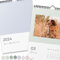 Fotokalender 2024 zum selbstgestalten (Bastelkalender 2024 im A4 Format) - DIY Kalender zum selber gestalten von Januar bis Dezember mit Ferienübersicht - Ideal als Geschenk - Pastell
