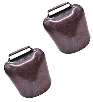 COHEALI Tierglocke Schafglocke Kuhglocke 2 Stück Antik Eisen Glocke Ca 4,5 X 3,7 X 2,8cm Hängedekor für Kühe Schafe Pferde Selbstgemacht Basteln Landwirtschaft Zubehör