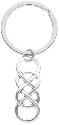 Theaque Porte-clés Symbole Infini Porte-clés Décoratif Porte-clés Pendentif Accessoire de Sac, comme sur l'image, 6.00X2.70X0.20CM